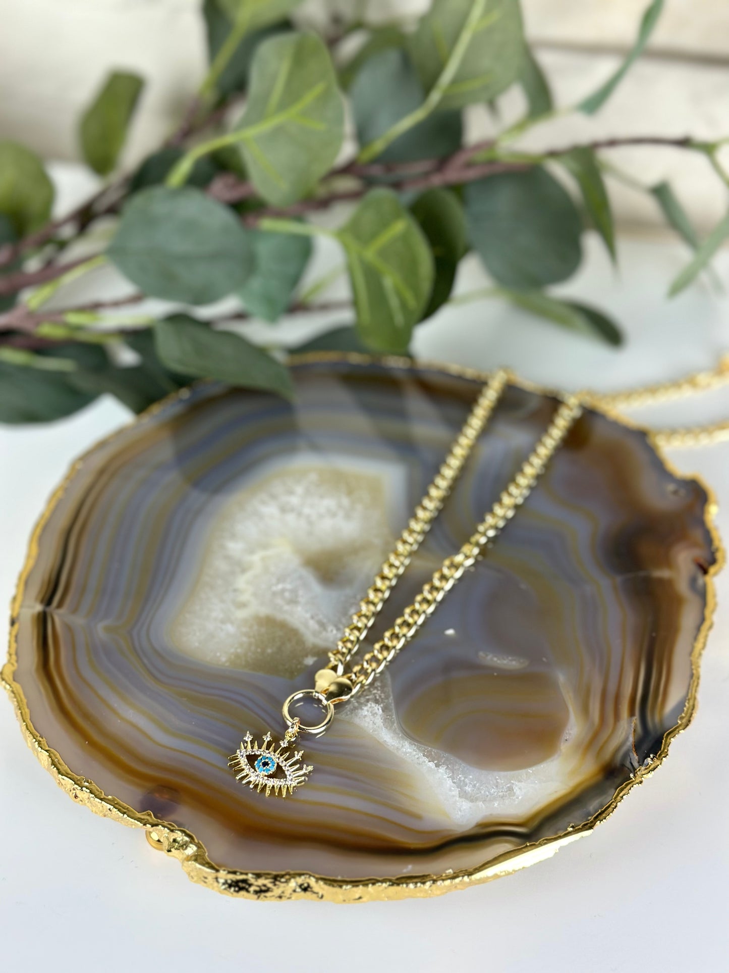 Kette mit Zirkon Steinen