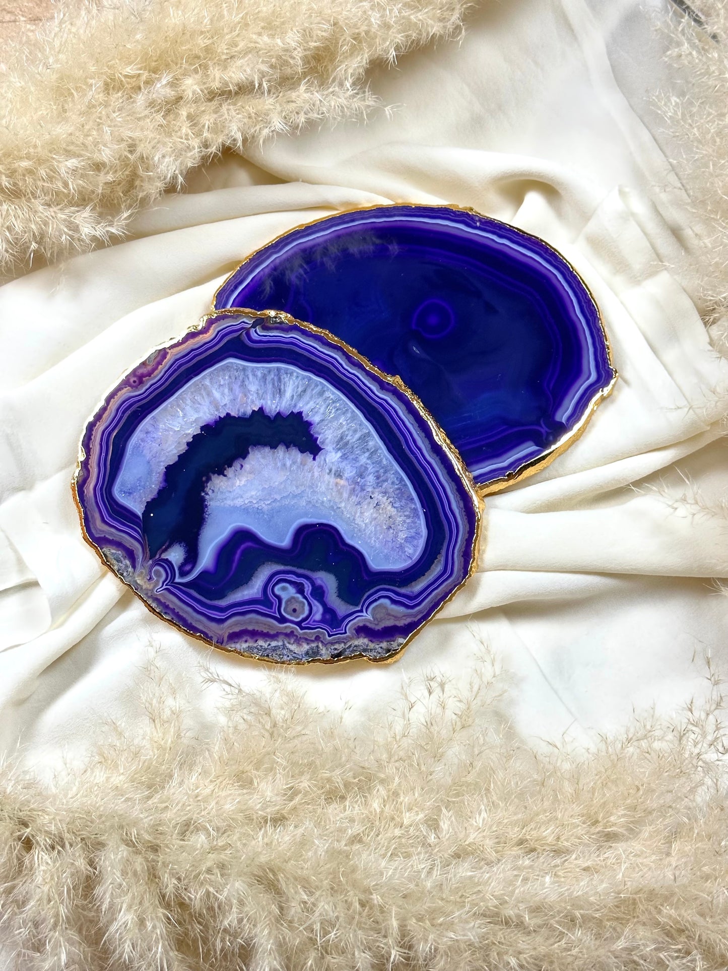 Elegante Violett Achat-Stein Untersetzer