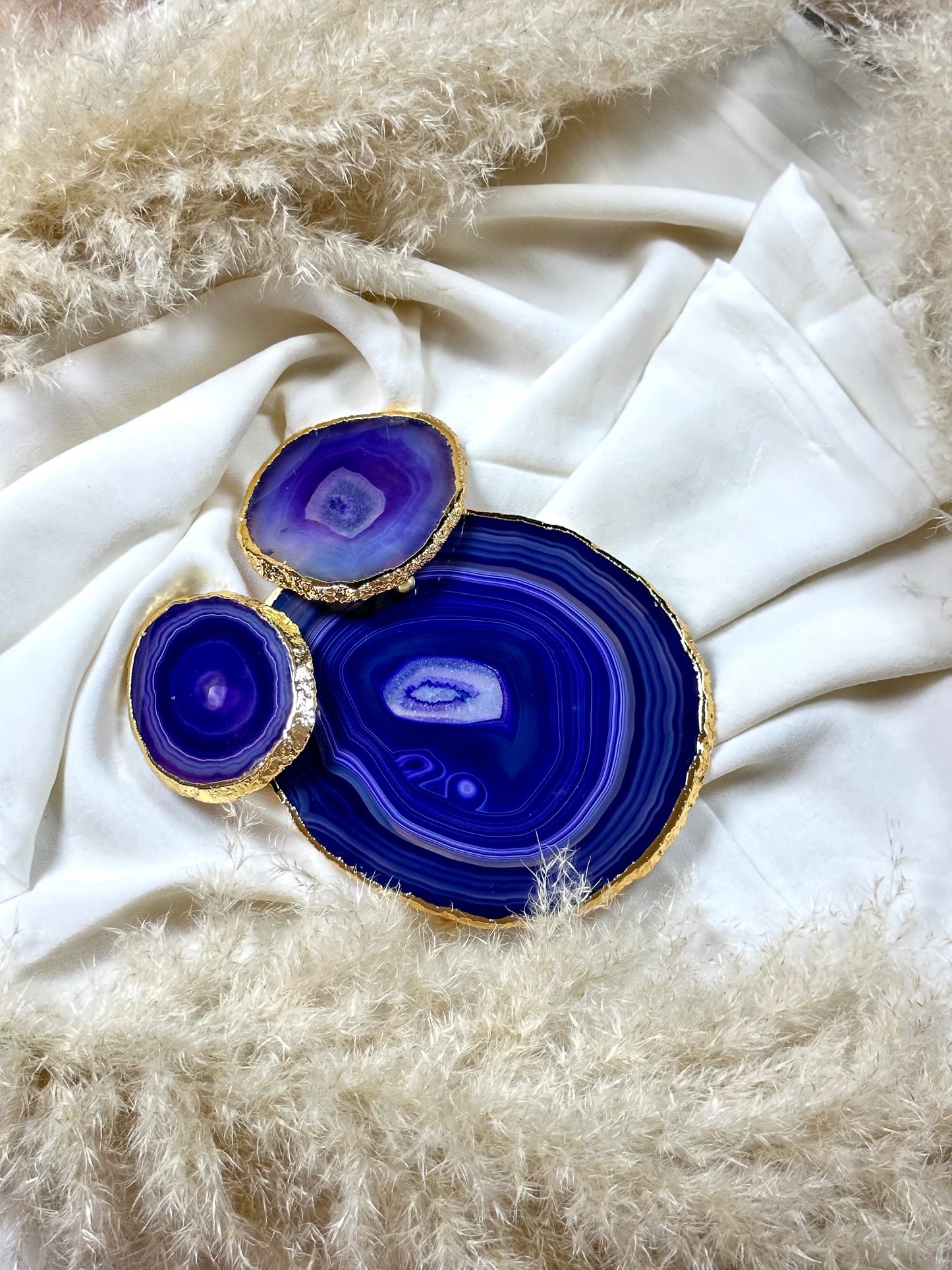 Elegante Violett Achat-Stein Untersetzer